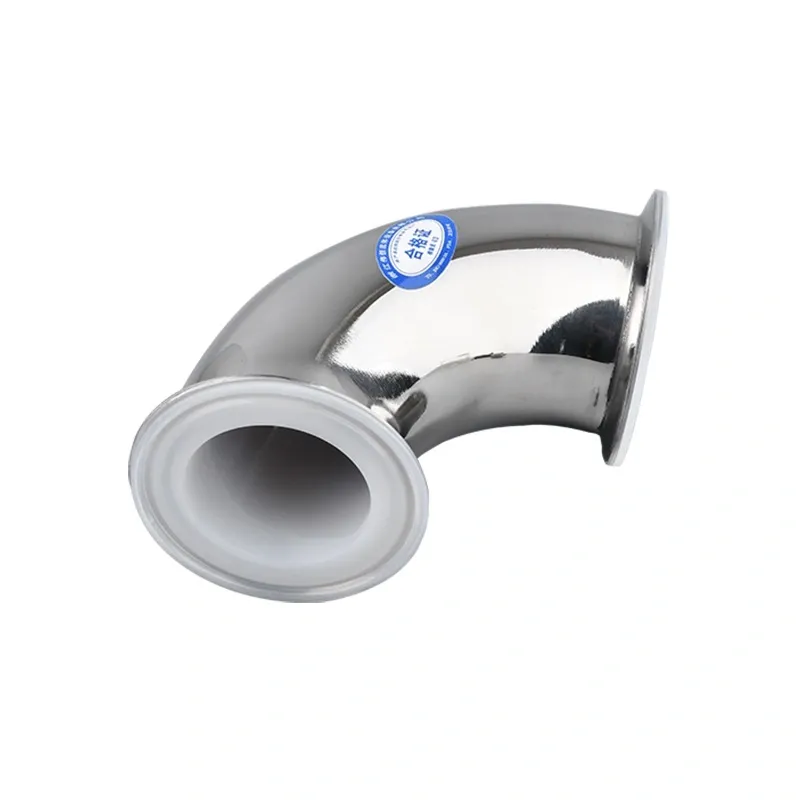 WH Sanitary Fluorine Lined Quick Clamp Elbow