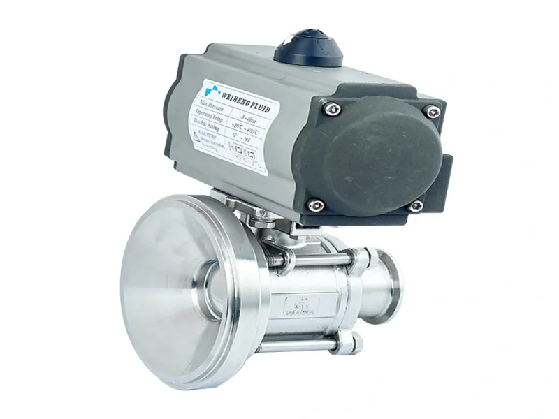 WH Sanitary Pneumatic Quick Clamp Tank Bottom Valve