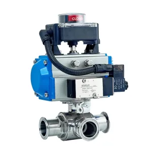 WH Sanitary Manual Forged Quick Clamp Three-Way Vacuum Ball Valve