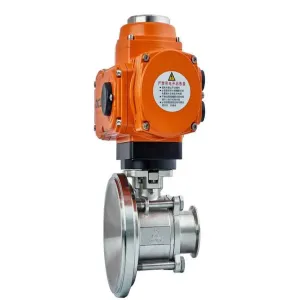 sanitary electric quick clamp tank valve