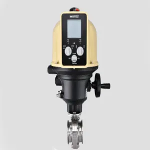 hygienic butterfly valve with actuator