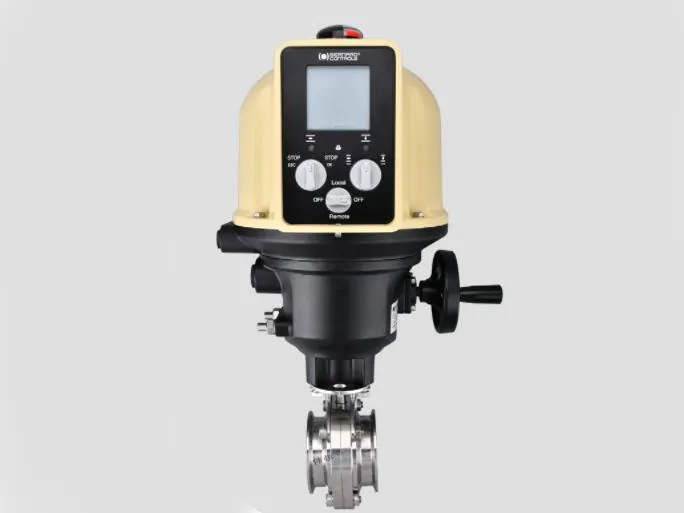hygienic butterfly valve with actuator