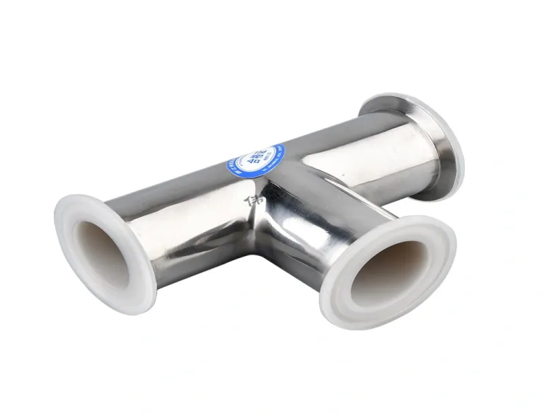 WH Sanitary Fluorine Lined Three-Way Quick Clamp Joint
