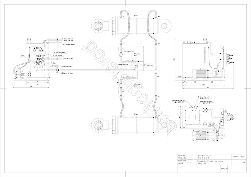 Hydraulic Schematic of Split Hopper Barge Split
