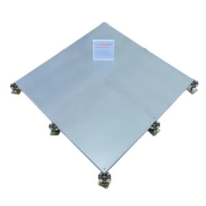 Anti-static calcium sulfate six-sided steel-clad network floor