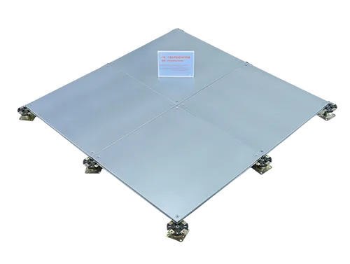 Anti-static calcium sulfate six-sided steel-clad network floor