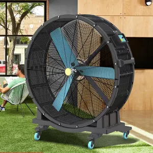 Industrial plastic large motor fan with touch control, suitable for mobile workshop cooling, diameter of 1.5 meters, roof installation