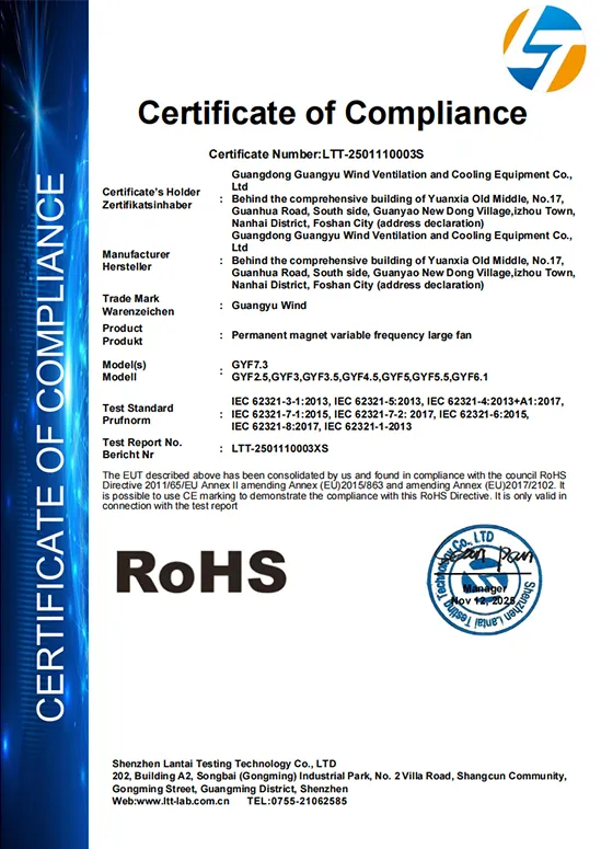  RoHS Certification