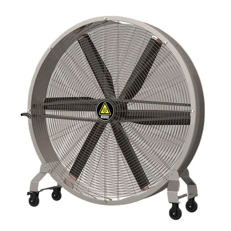 Power plant workshop basketball court cooling strong magnetic industrial motor 6-blade aluminum alloy independent The PM VFD Large mobile fan