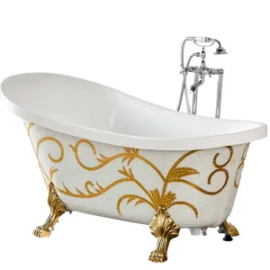 Modern Acrylic Bathtub with Sleek Finish