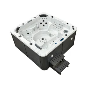 Luxury Outdoor Spa with Ozone Purification and LED Ambiance