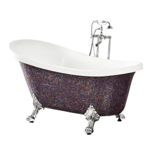 Modern Bathtub with Floor Mounted Faucet