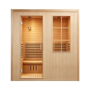 Sauna with Volcanic Stone Heater for Fast Heat
