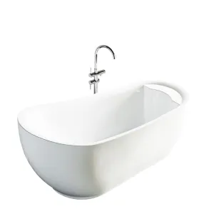 White Modern Bathtub with Easy Clean Surface