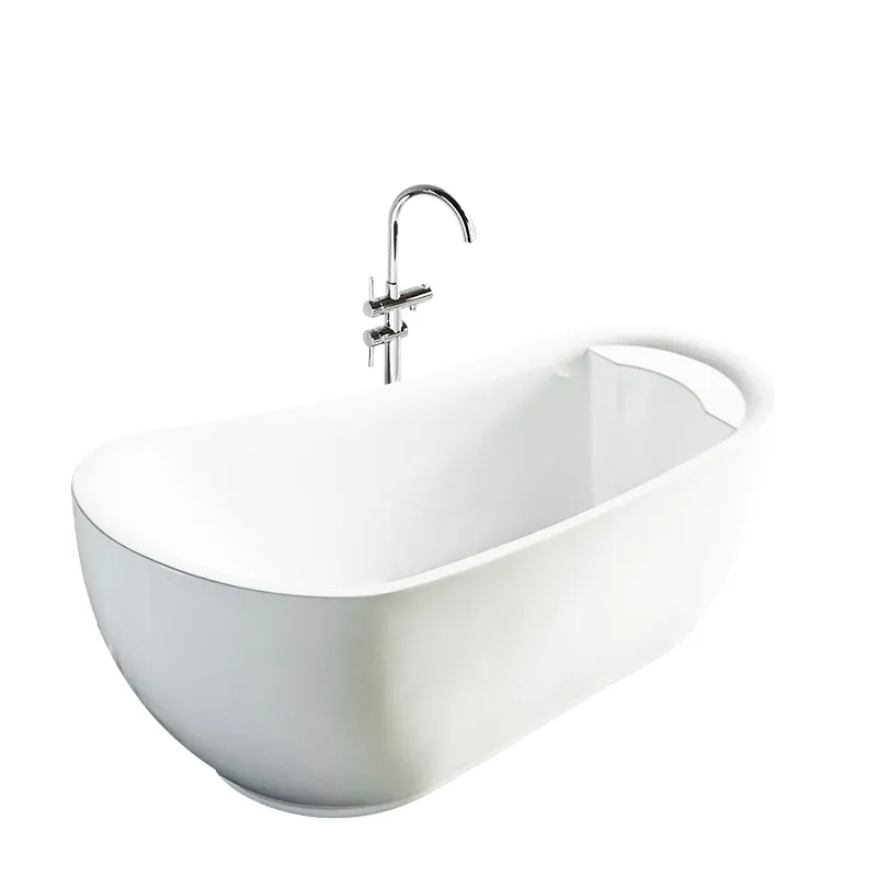 White Modern Bathtub with Easy Clean Surface