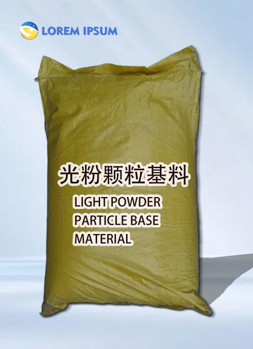 Light powder particle base material