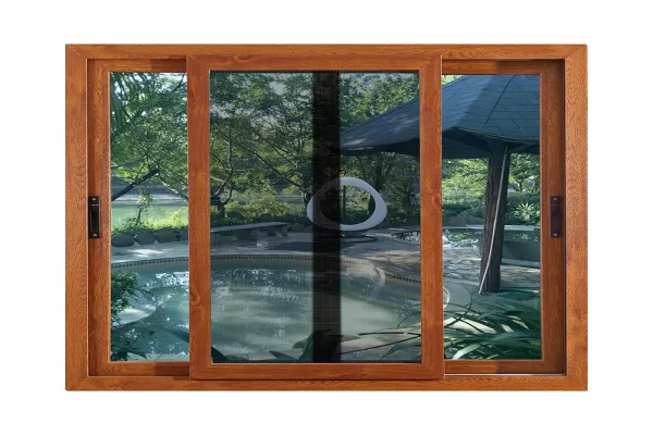 Laminated Indoor Upvc Sliding Window With Screen