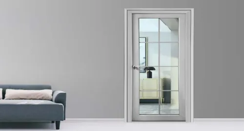 Grille Glass Upvc Swing Interior Door