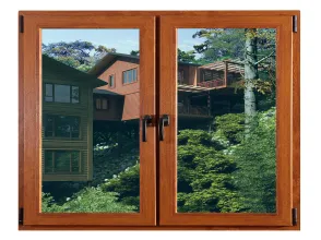 Laminated Finish Upvc Casement Window