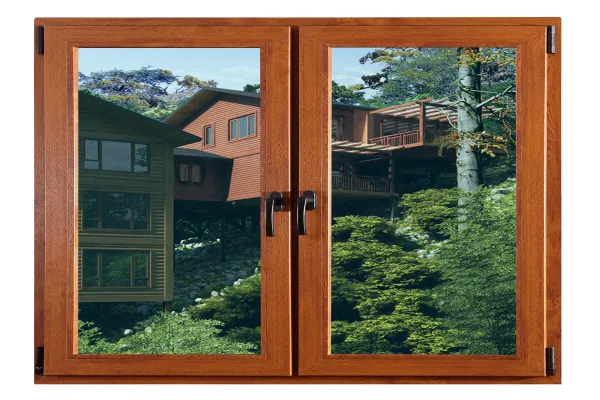 Laminated Finish Upvc Casement Window