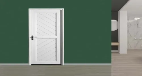 Diagonal Panel Upvc Interior Door For Bathroom Renovation