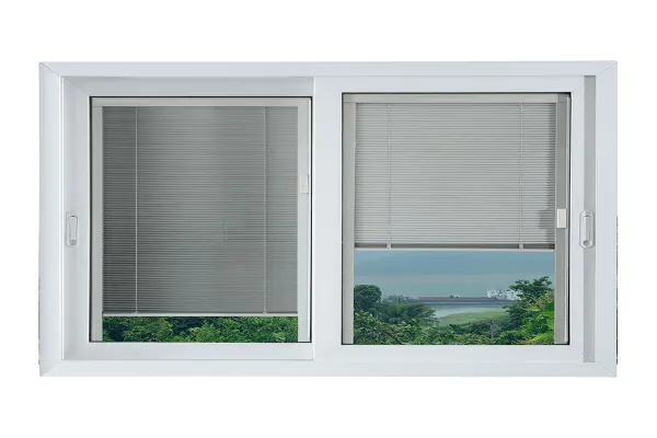 Built In Louver Upvc Sliding Window
