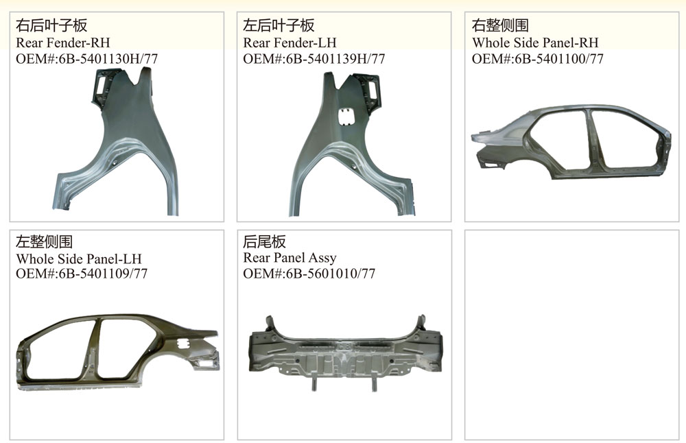 Auto Body Parts for Byd Sirui