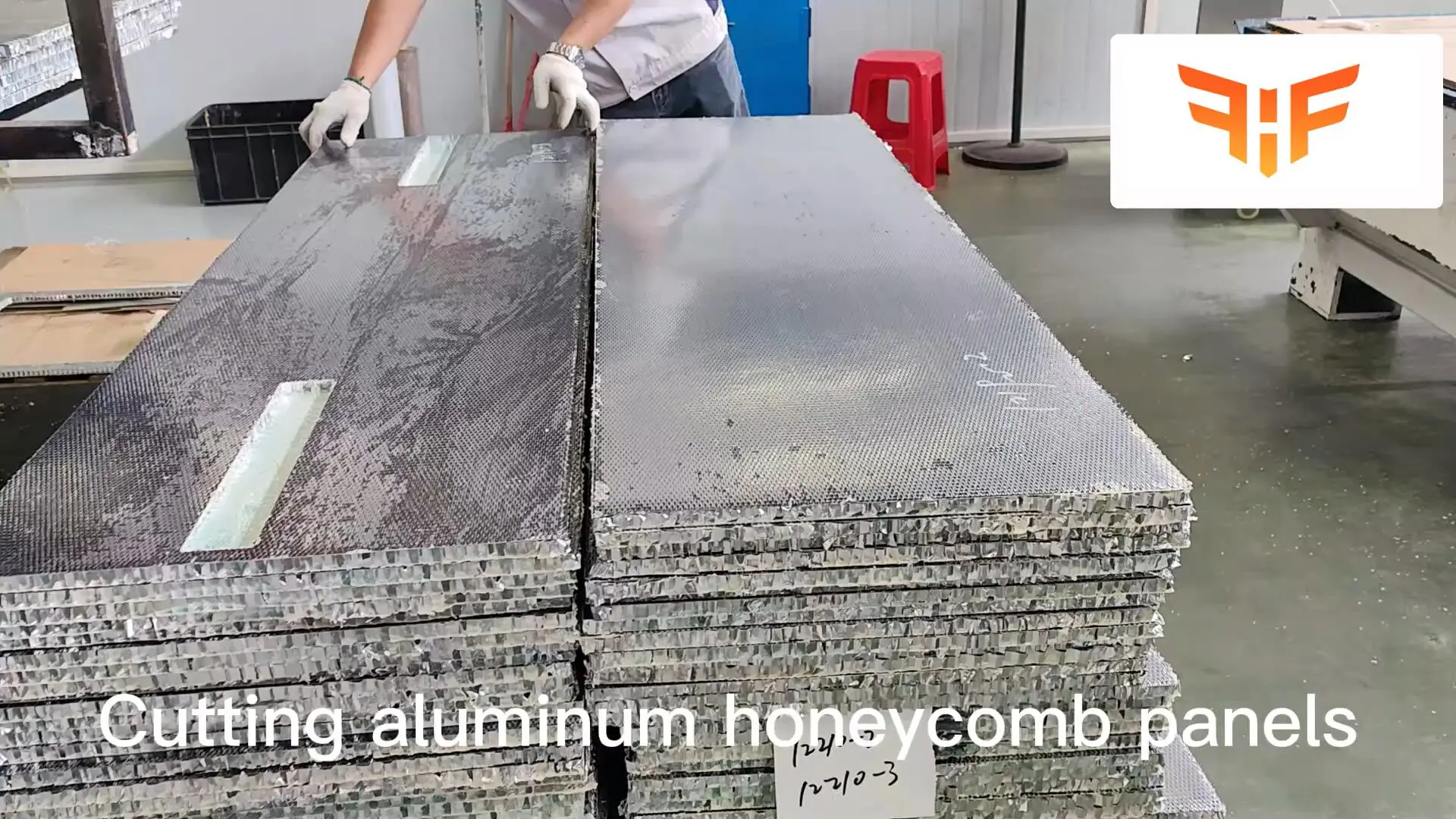 Cutting aluminum honeycomb panels