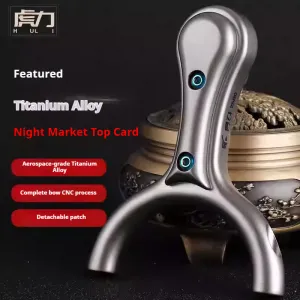 All-titanium alloy Night Falcon single-top ball-shaped flat rubber band slingshot CNC high-precision outdoor high-power slingshot frame