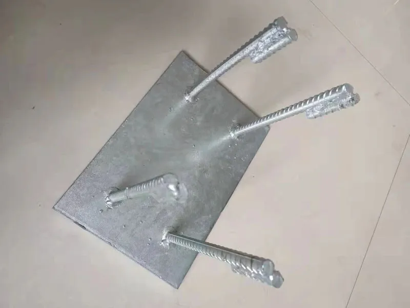 Galvanized pre embedded steel plate