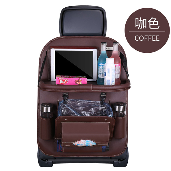 Wholesale Foldable Coffee Color Backseat Car Organizer 