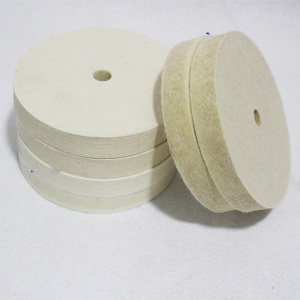 Factory-outlet 100% wool felt polishing disc /wheel with plastic backing