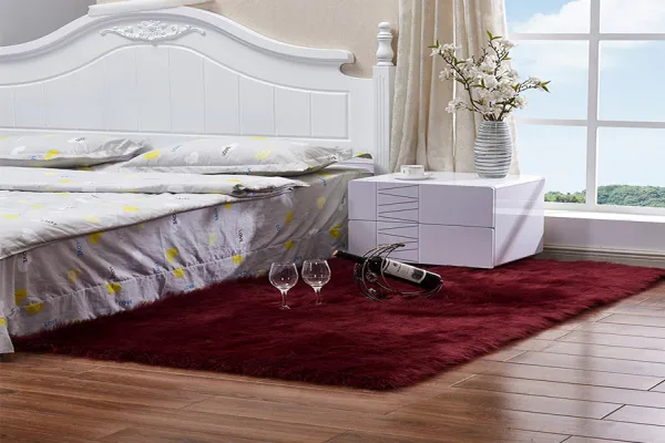 New modern long hair sheepskin faux fur floor rug 