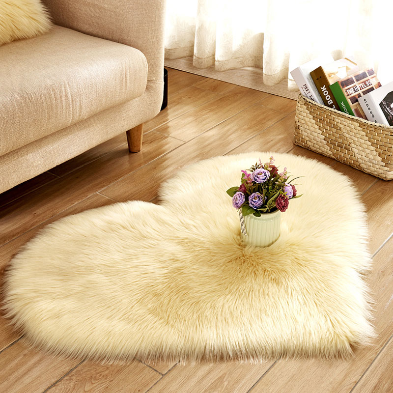 Living room faux fur blanket throw carpet and rug 