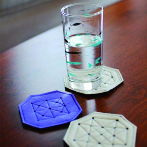 Hot Selling Glass Coaster Felt Cup Mat Drink Pad With Custom Logo 