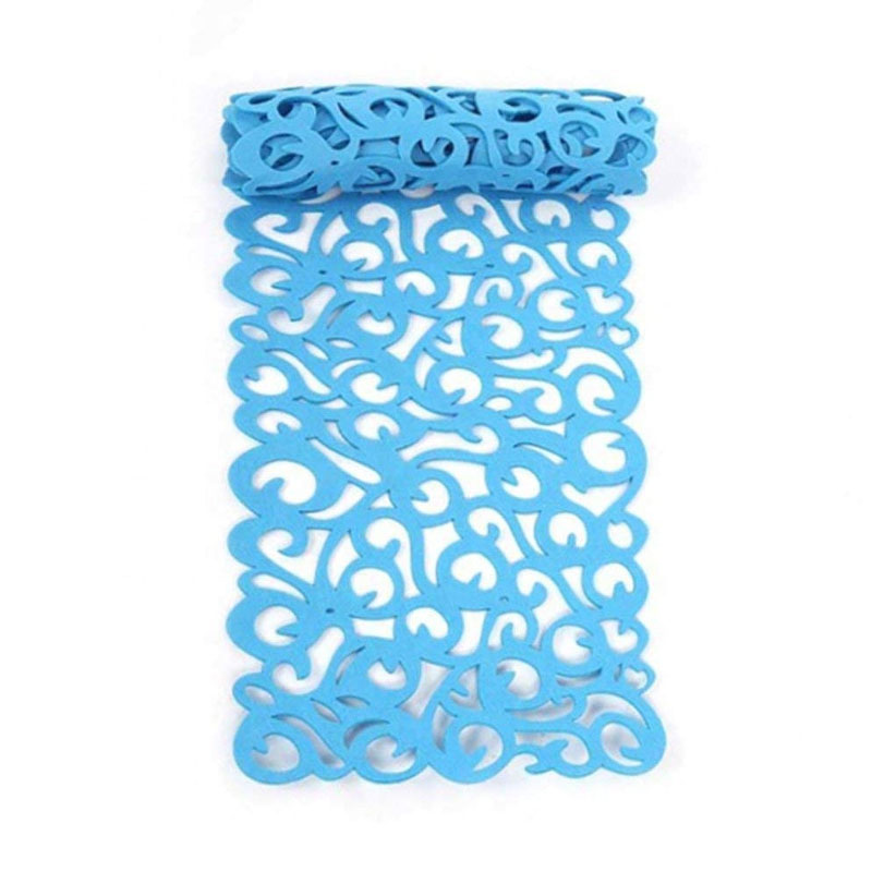Rectangle Hollow Out Felt Table Runner for Household Dining Decorations 
