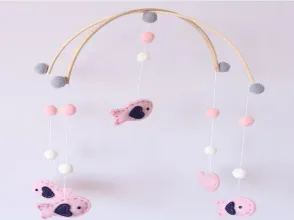 Wholesale hanging wool felt wind chimes for baby room 