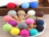 Handmade Colorful DIY wool felt balls 3CM Christmas Decoration 