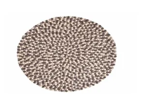 High Quality Nepal Handmade Round Felt Ball Carpets Rugs 