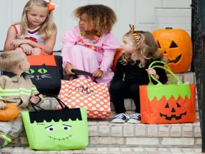Handmade eco friendly felt pumpkin bag for halloween festival decoration
