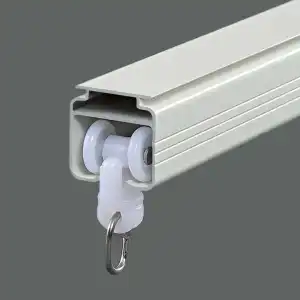 Durable Extendable Hotel Decorative Ceiling Mounted Anodized Sliding Manual Curtain Rails Aluminum Alloy Curtain Rails