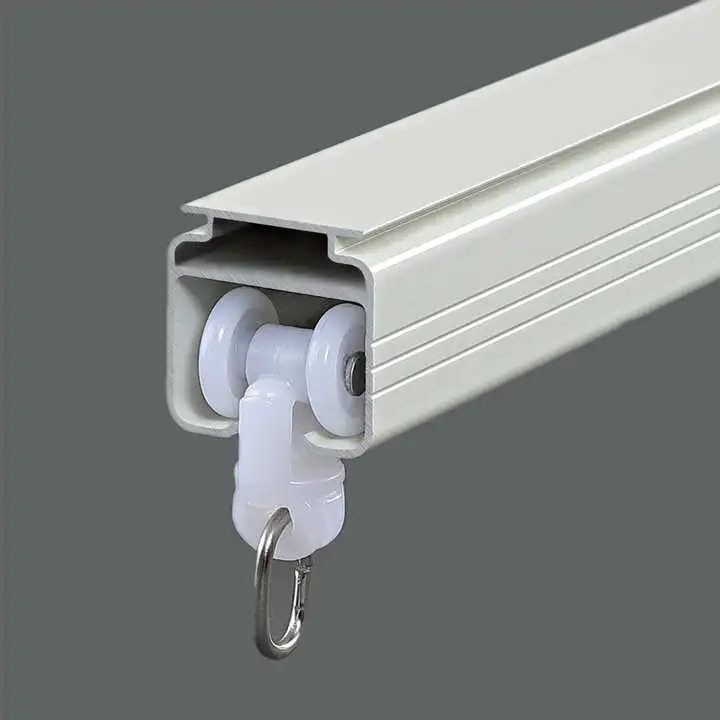 Durable Extendable Hotel Decorative Ceiling Mounted Anodized Sliding Manual Curtain Rails Aluminum Alloy Curtain Rails