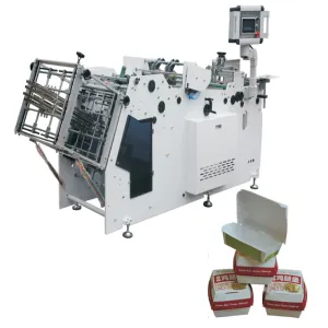 Power Saving Disposable Paper Hamburger Box Making Machine 