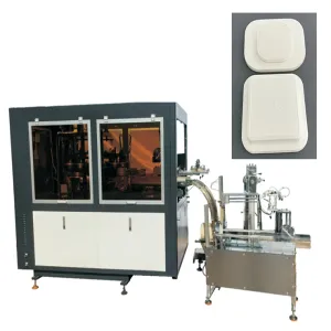 JNZG-F50  Big bowl lid forming machine Square large bowl paper cover machine