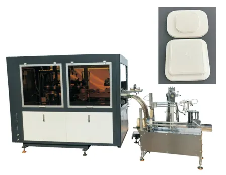 JNZG-F50  Big bowl lid forming machine Square large bowl paper cover machine