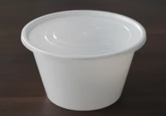 X&ocirc; tr&ograve;n d&ugrave;ng một lần bằng nhựa d&agrave;y m&agrave;u trắng 1750