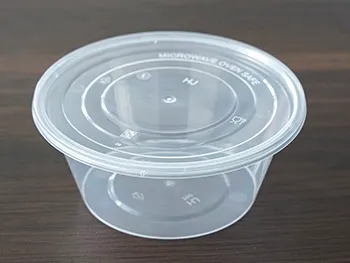 Contenedor Redondo 750 de Pl&aacute;stico Desechable Reforzado Transparente