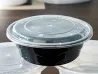 Американский стиль 700 мл, чёрный, усиленный, одноразовый пластиковый круглый контейнер