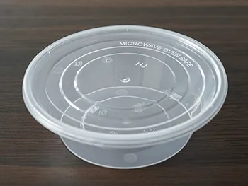 Cubo redondo desechable transparente reforzado de pl&aacute;stico 625