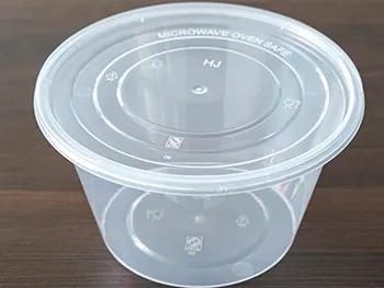 Contenedor Redondo Desechable de Pl&aacute;stico Reforzado Transparente 1000